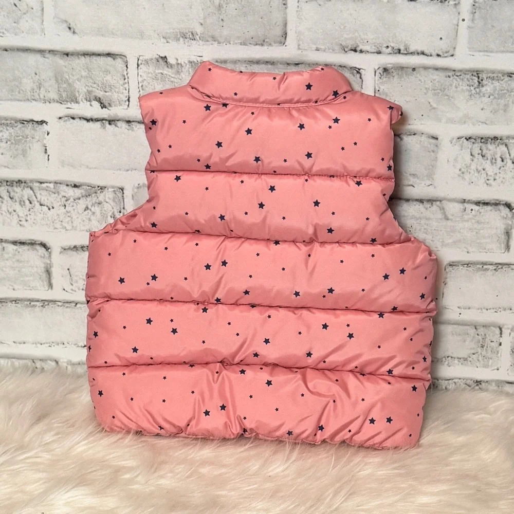 GAP Pink and Black Quilted Puffer‎ Vest